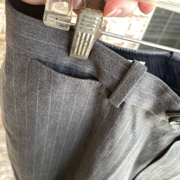 John W. Nordstrom Gray Striped Smartcare Men’s Slacks - Picture 7 of 9